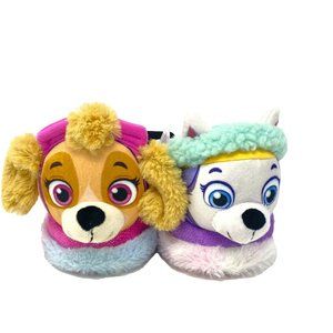 Paw Patrol 5/6 Toddler Slippers Skye Everest Plush Nickelodeon Pink Purple Girls